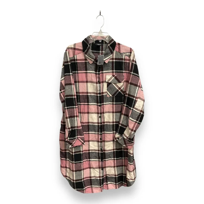Top Long Sleeve By Torrid In Plaid Pattern, Size: 2x Lumberjack