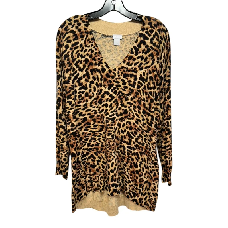 Sweater By Chicos In Animal Print, Size: S Bold Men's Statement