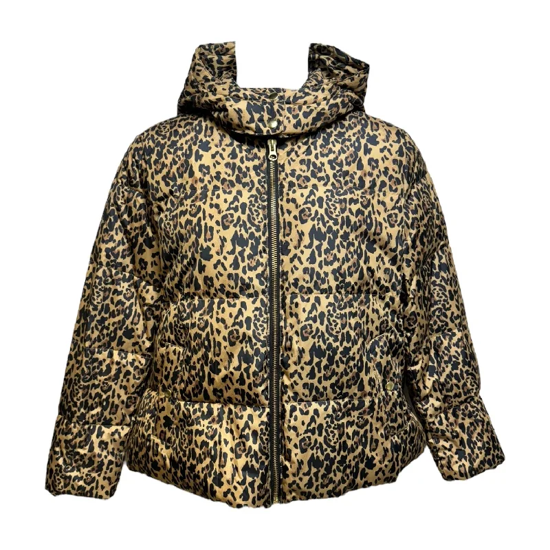 Hooded Jacket Puffer & Quilted By J. Crew In Animal Print, Size: Xxl Lumberjack