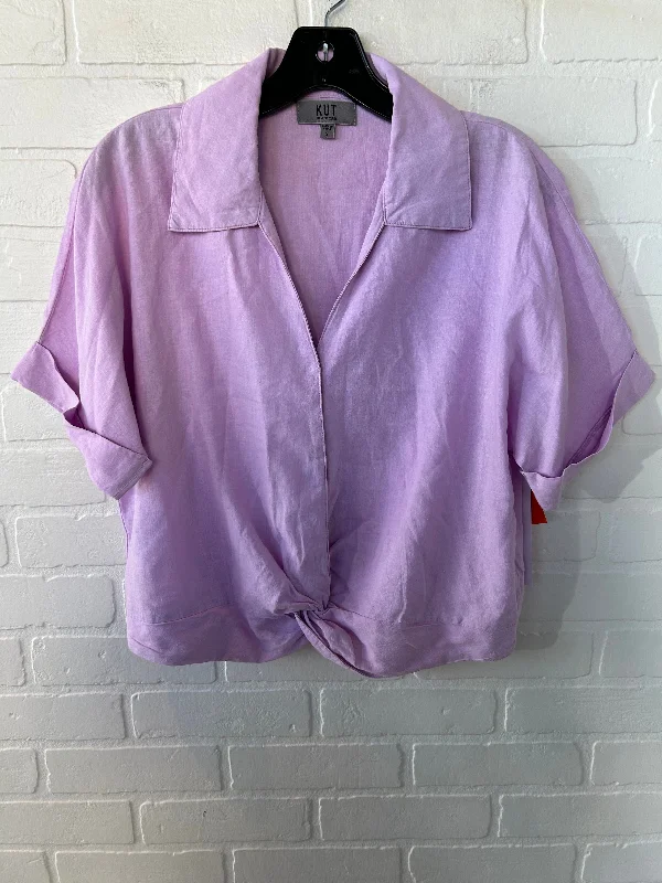Top Short Sleeve By Kut In Purple, Size: S Edgy Men's Punk