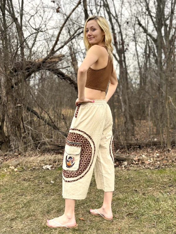 3/4 Mushroom Shorts - Seed of Life Vacation