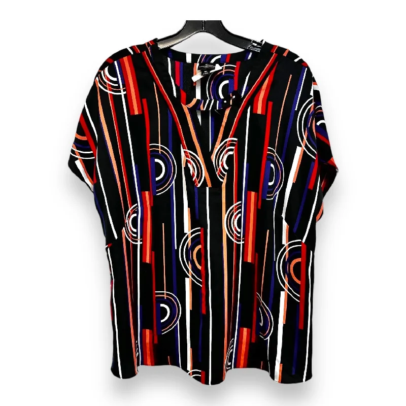 Top Short Sleeve By Worthington O In Multi-colored, Size: 0X Sporty Men's Athleisure 