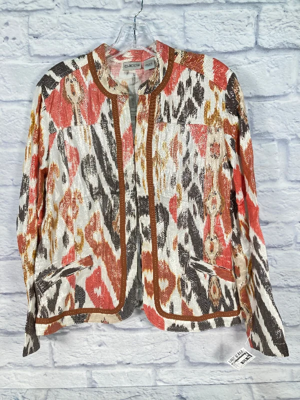 Jacket Other By Chicos In Orange, Size: L Masculine Men's Thick