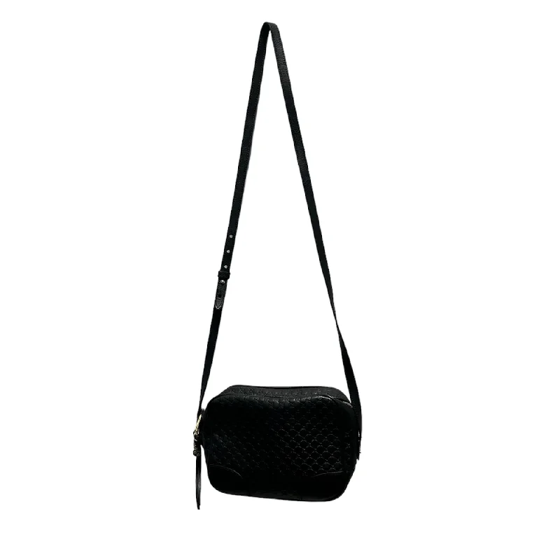 GUCCI/Cross Body Bag/S/Monogram/Leather/BLK/MICROGUCCISMA MINI BREE Refined Men's Hand