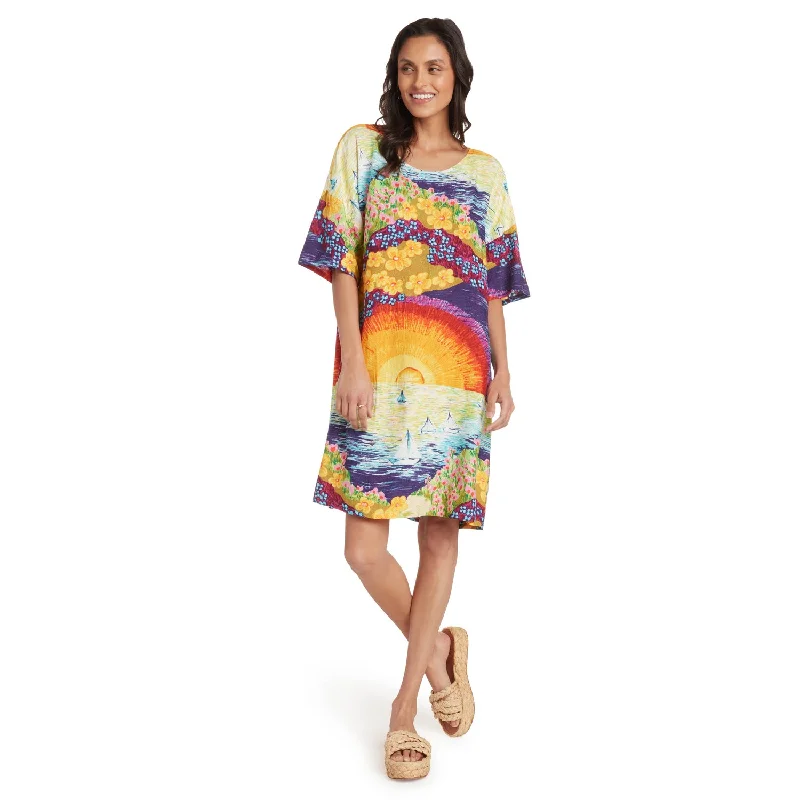 T-shirt Dress - Sunset Sail Traditional Men's Country