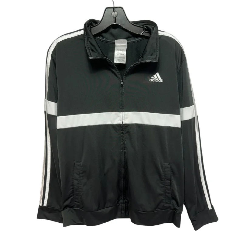 Athletic Jacket By Adidas In Black & White, Size: Xl Dapper Men's 1920S