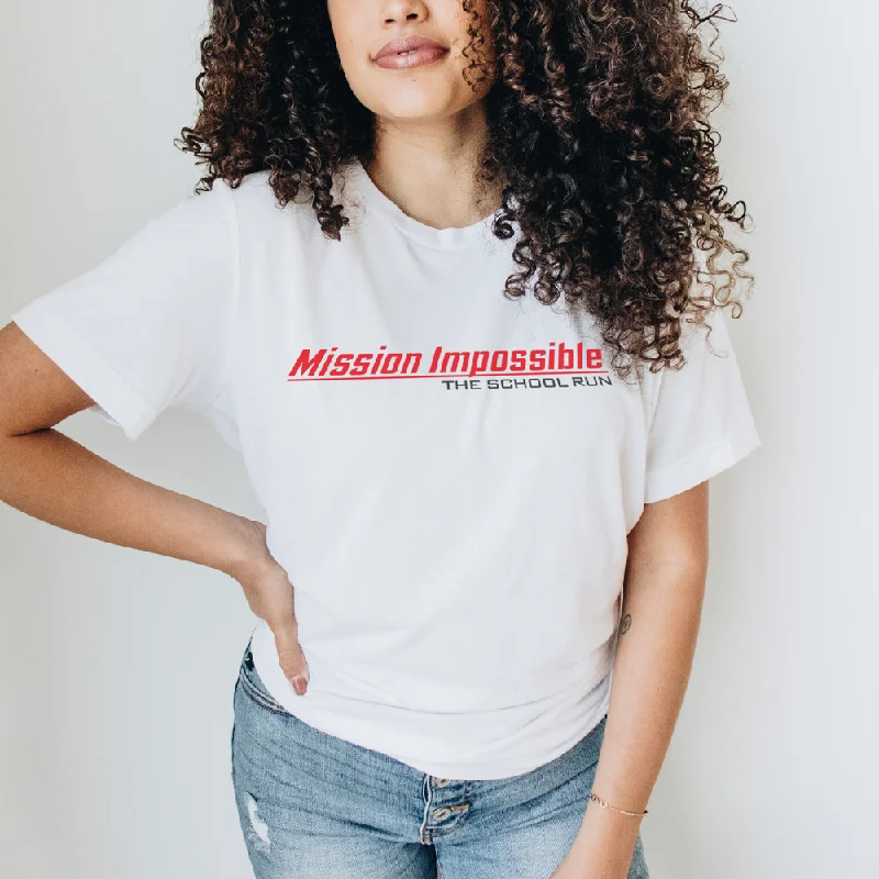 Mission Impossible: School Run White Tee Streetwear Style
