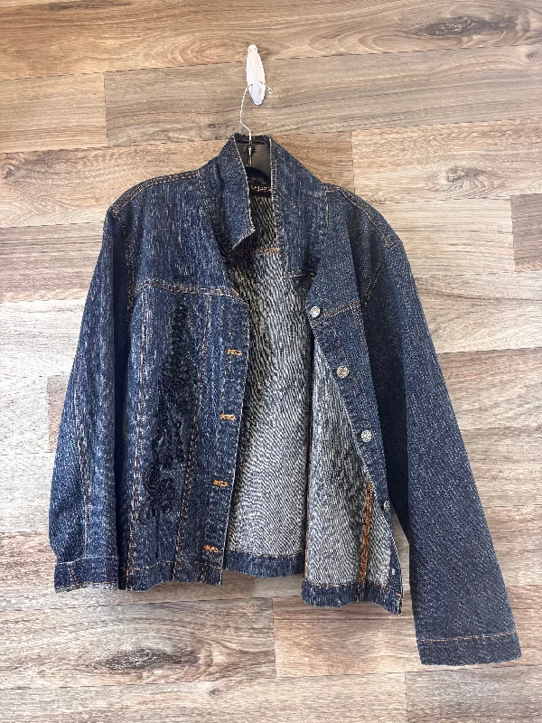 Jacket Denim By Chicos In Blue Denim, Size: Xl Lumberjack