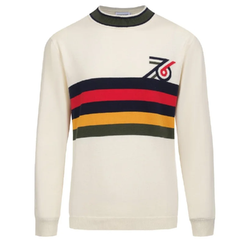 Men's apricot striped 1996 knit t-shirts Stylish Men's Neon