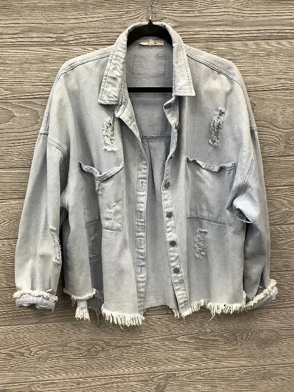 Jacket Denim By Clothes Mentor In Blue, Size: 2x Relaxed Men's Beach