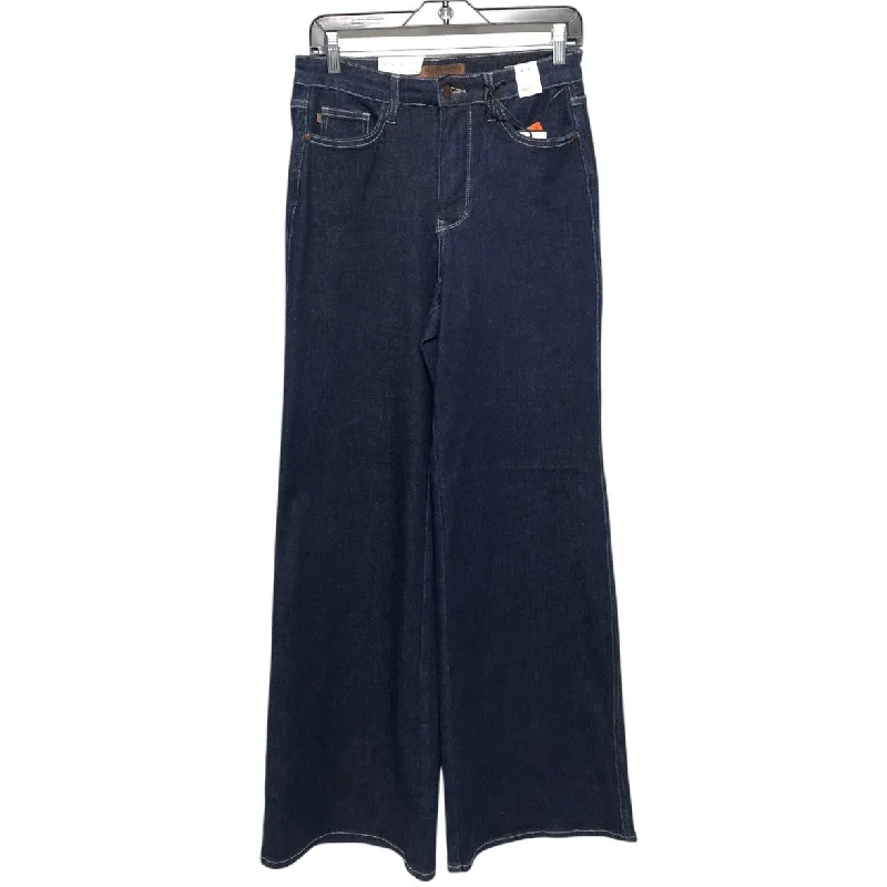 Jeans Wide Leg By Judy Blue In Blue Denim, Size:6 Cool Men's Distressed