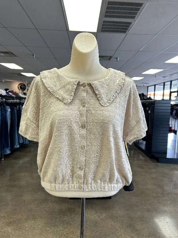 Top Short Sleeve By Madewell In Tan, Size: M Relaxed Men's Australian 