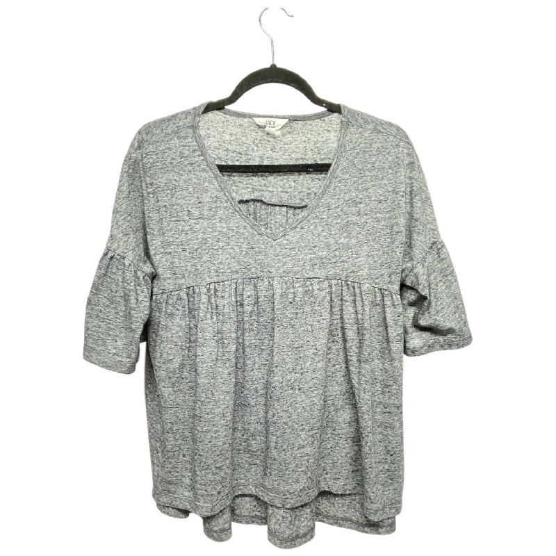 Top Short Sleeve By Jack By Bb Dakota In Grey, Size: Xs Sleek Men's Metallic