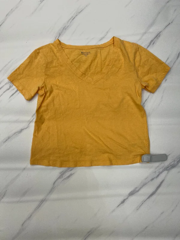 Athletic Top Short Sleeve By Athleta In Yellow, Size: Xs Sleek Men's Contemporary 