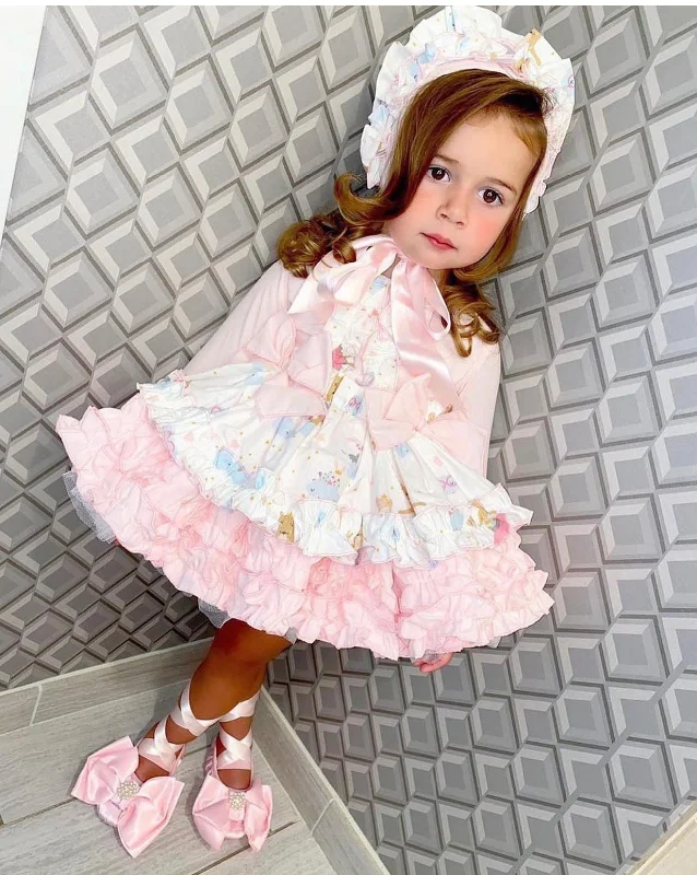 Dancing Ballerina Girl and Bear Dress Modern Men's Geometric