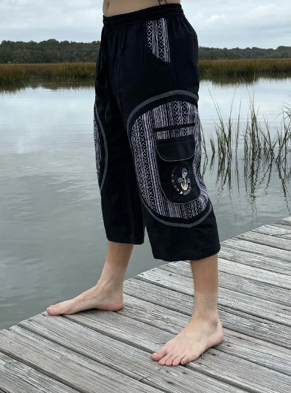3/4 Mushroom shorts- IKAT Sophisticated Men's French