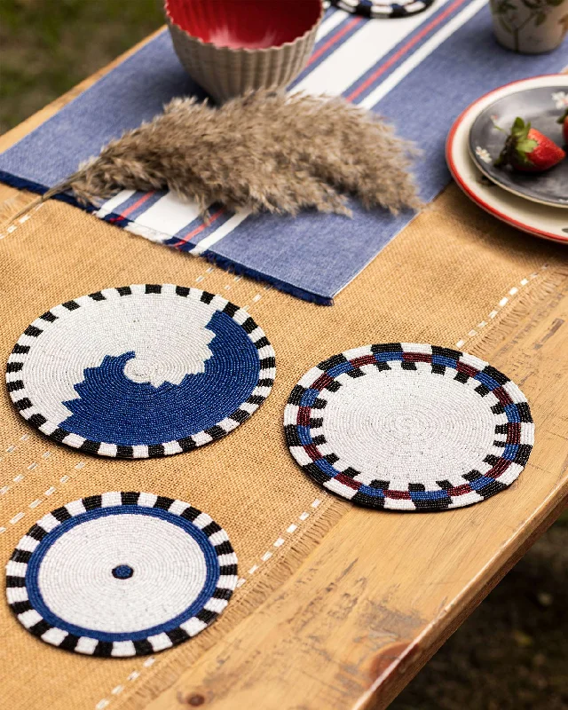 Nadi Beaded Trivet (Set of 3) Monochromatic All