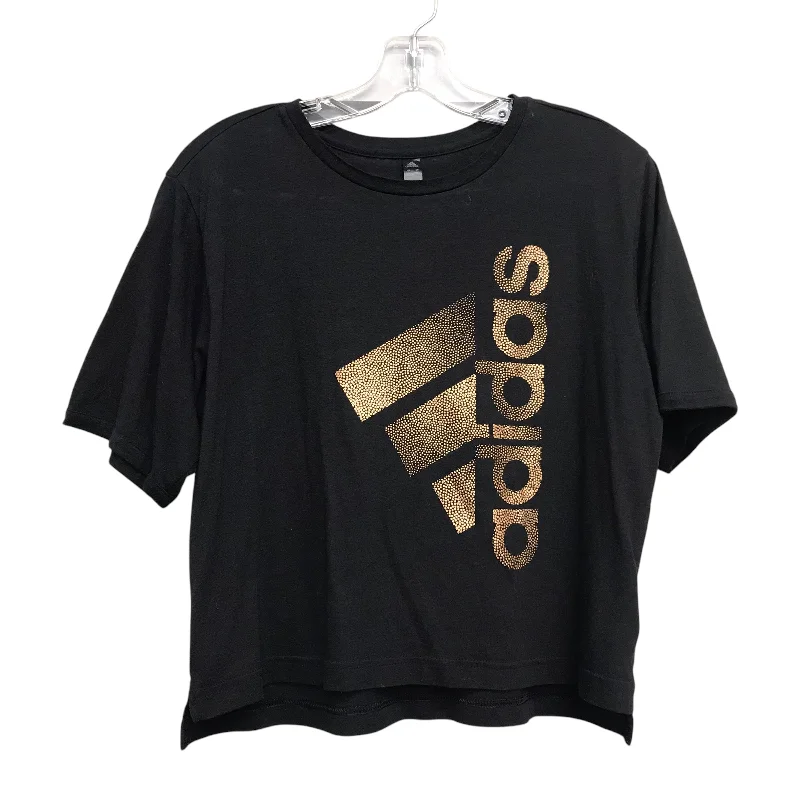 Athletic Top Ss By Adidas In Black, Size:S Sharp Men's Italian