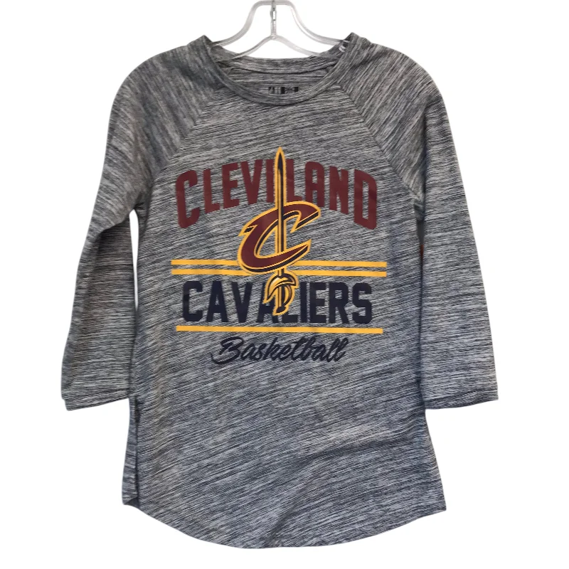 Athletic Top Ls Crewneck By NBA In Grey, Size:S Streetwear Style