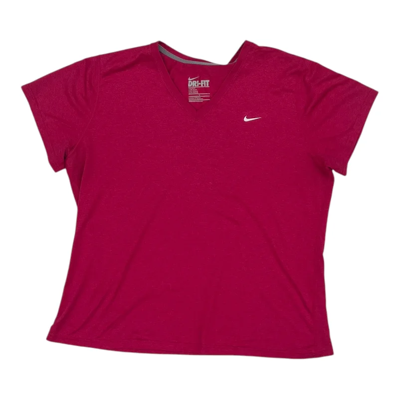 Athletic Top Ss By Nike Apparel In Pink, Size:1X Rugged Men's Outdoor 