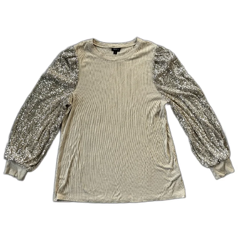 Top Long Sleeve By Torrid In Cream, Size: 2x Relaxed Men's Beach