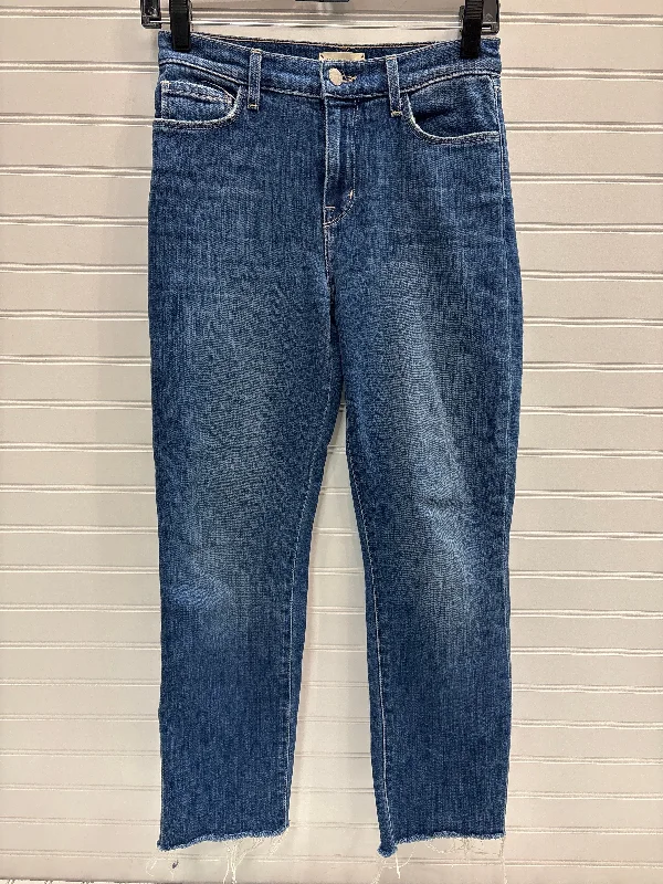 Jeans Straight By L Agence In Blue Denim, Size: 2 Dynamic Men's Glow