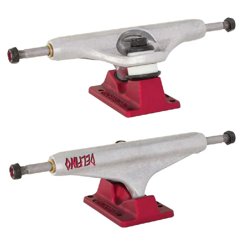 Independent Stage 11 Hollow Delfino Silver Red Skateboard Trucks Edgy Men's Punk