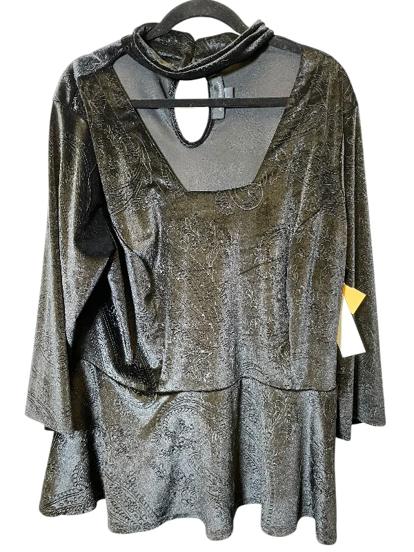 Top Long Sleeve By Ashley Stewart In Black, Size: 3x Relaxed Men's Australian 