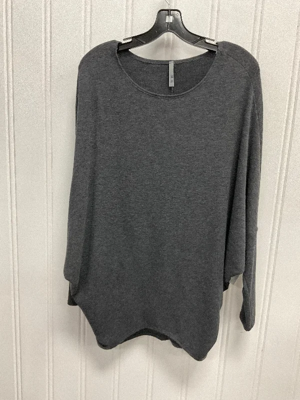Top Ls Basic By Jolie In Grey, Size:M Casual Men's Loose