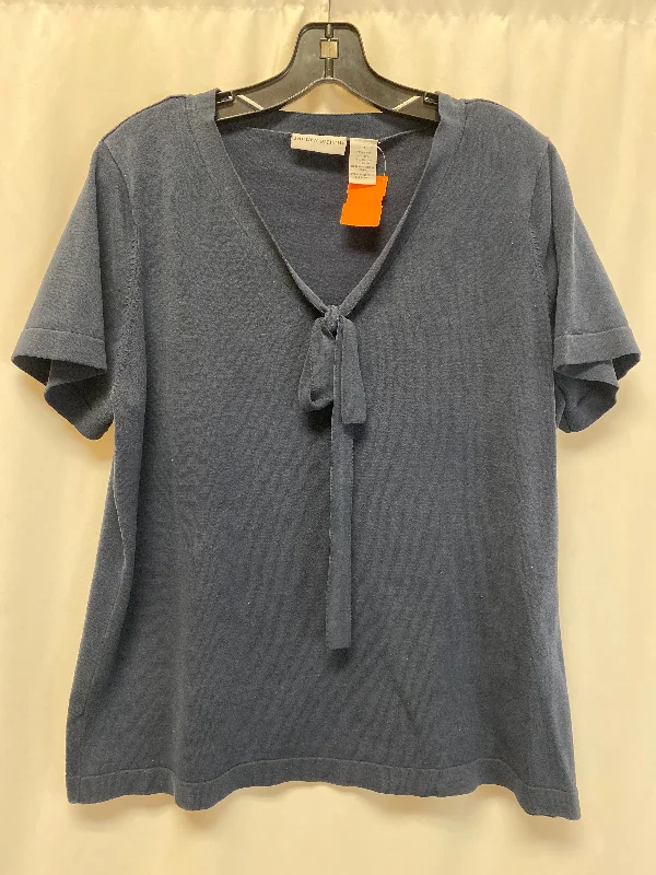 Top Short Sleeve By Jaclyn Smith In Blue, Size: 1x Polished Men's Silk