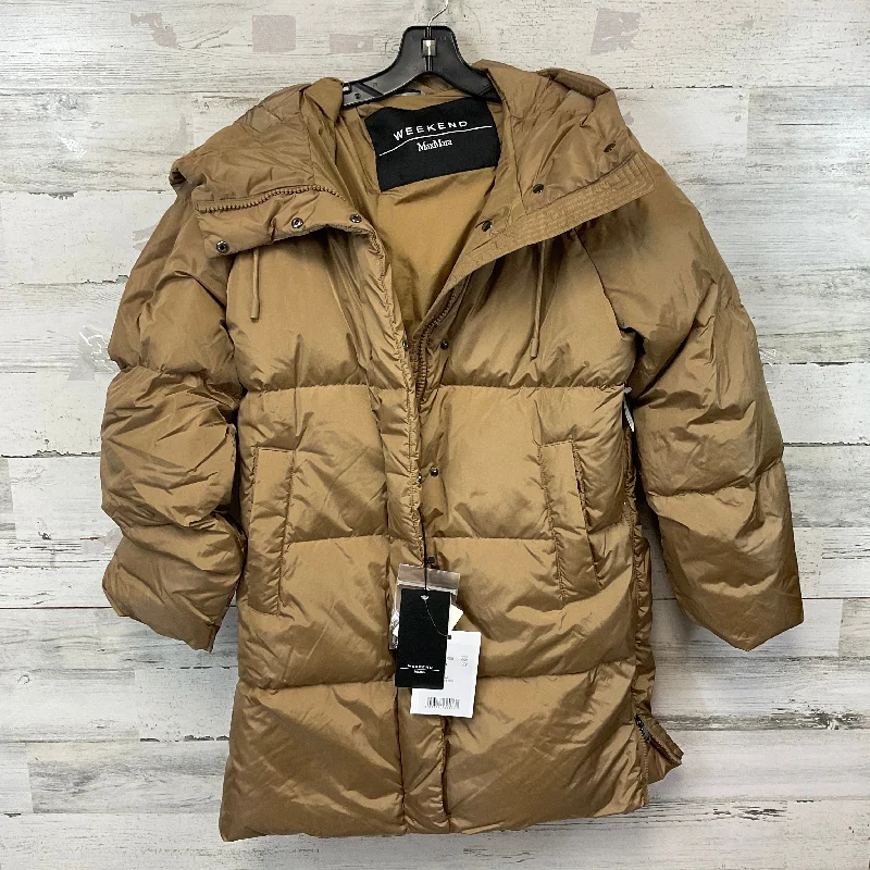 Coat Puffer & Quilted By Max Mara In Tan, Size: M Trendy Men's Scandinavian