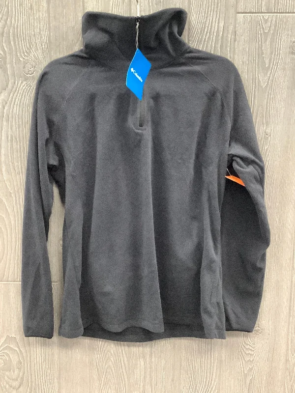 Athletic Top Long Sleeve Collar By Columbia In Black, Size: Xl Tailored