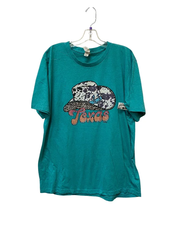 Top Short Sleeve By Clothes Mentor In Blue, Size: 2x Casual Men's Loose