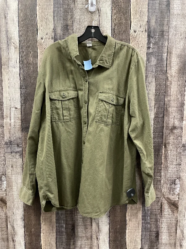 Jacket Shirt By Old Navy In Green, Size: Xxl Cozy Men's Winter