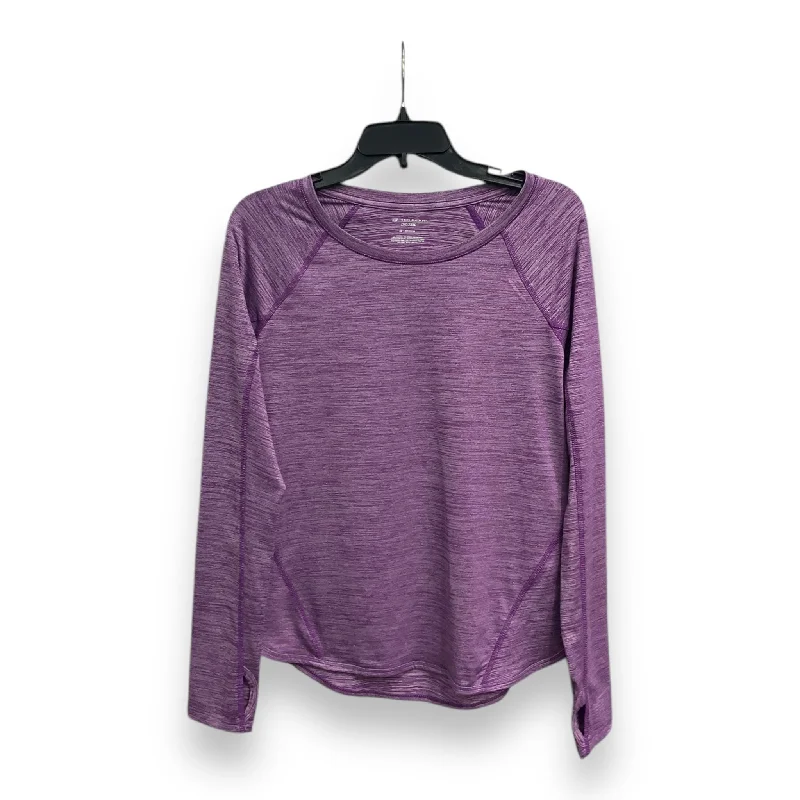 Athletic Top Long Sleeve Crewneck By Tek Gear In Purple, Size: M Tailored