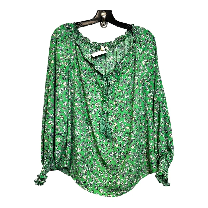 Top Long Sleeve By Max Studio In Green, Size: S Hip Men's Urban