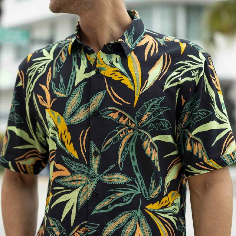 Wild Jungle – Bamboo Short Sleeve Shirt Casual Men's Loose