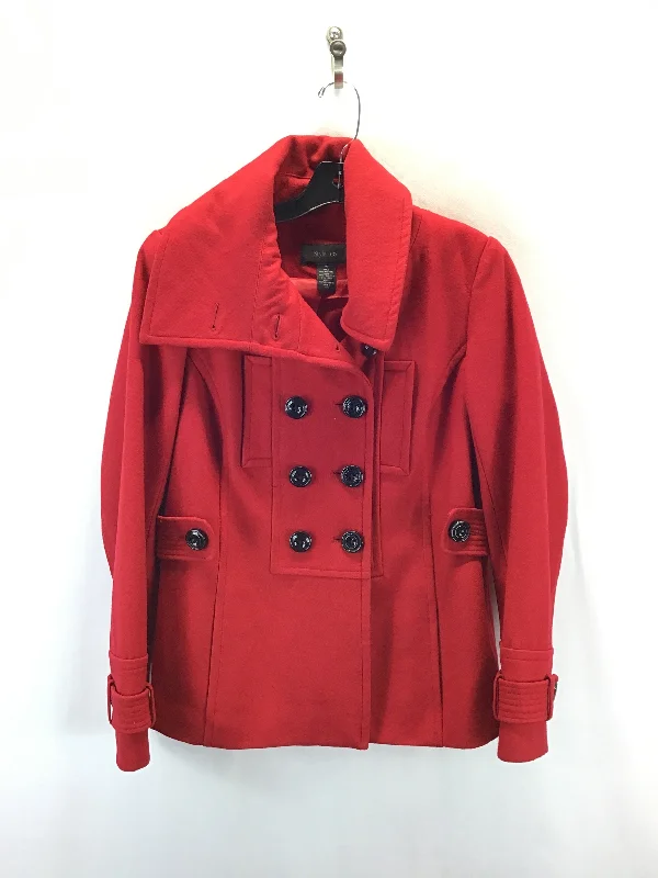 Coat Peacoat By Style And Company In Black & Red, Size: M Streetwear Style