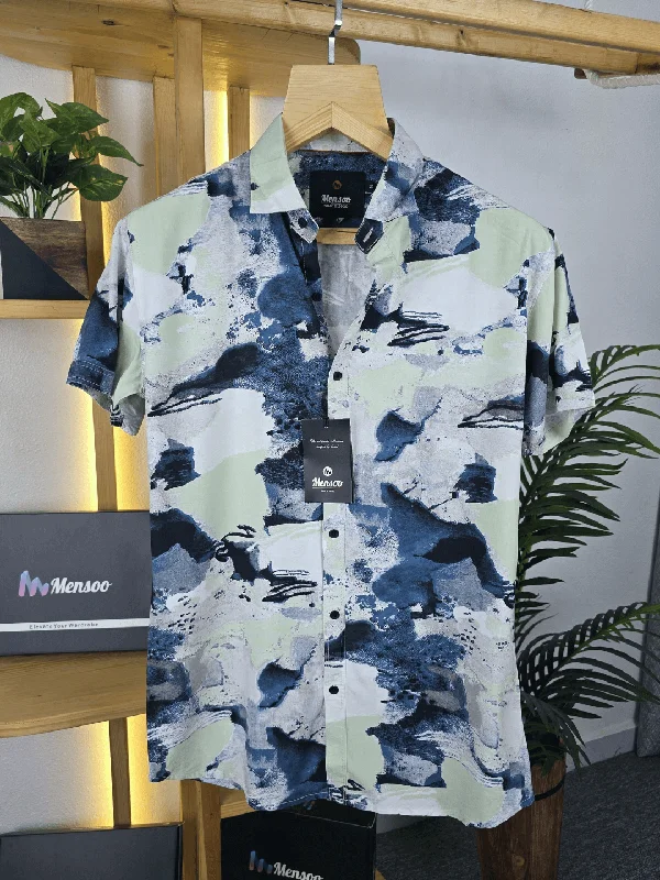 Mensoo Printed Hs Shirt Dapper Men's 1920S