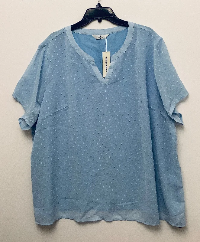 Top Short Sleeve By Cme In Blue, Size: 4x Minimalist Men's Casual 