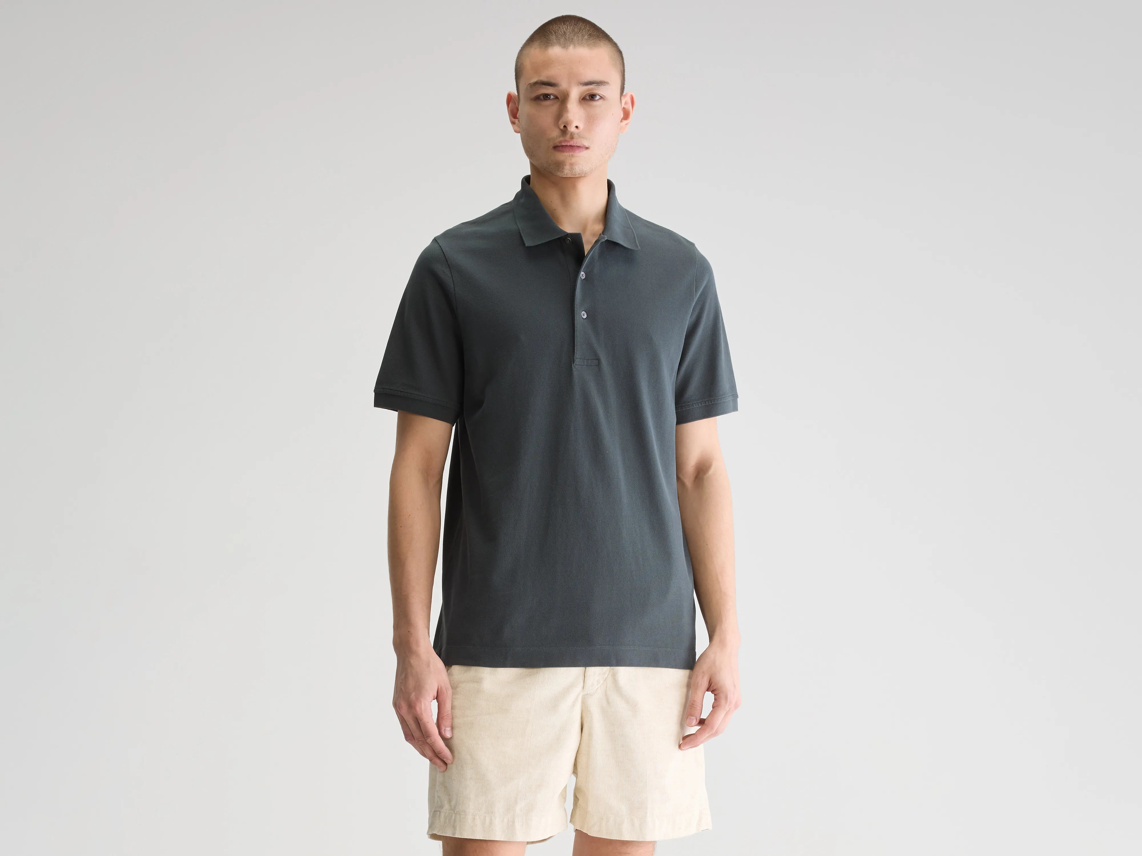 Vilon relaxed polo (251 / M / PIRATE) Earthy Men's Hemp