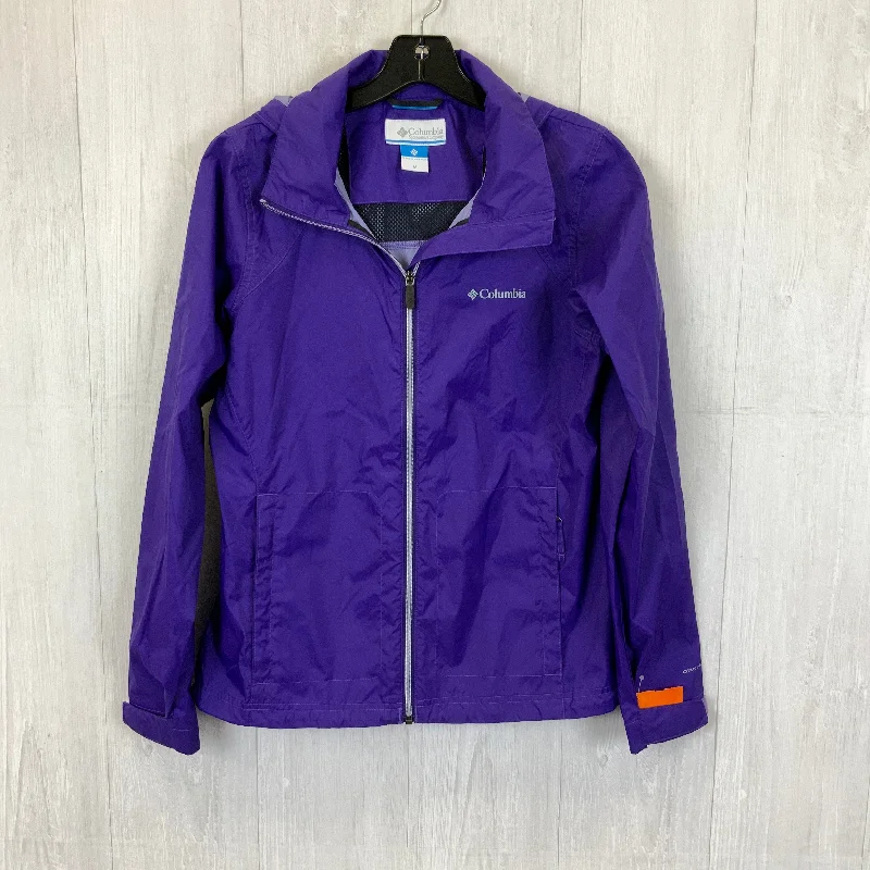 Jacket Windbreaker By Columbia In Purple, Size: M Casual Men's Loose