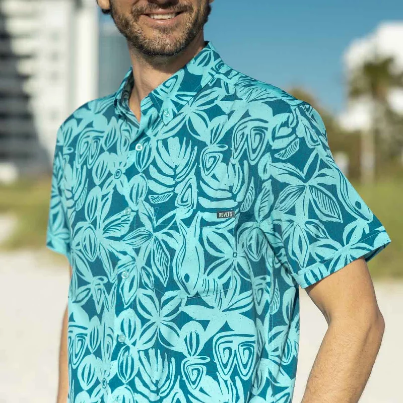 Sweet Blue Sea – KUNUFLEX Short Sleeve Shirt Confident Men's Power