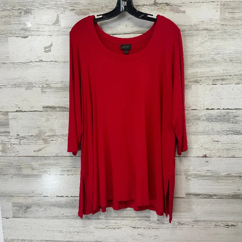 Top 3/4 Sleeve By J. Jill In Red, Size: Xl Beach