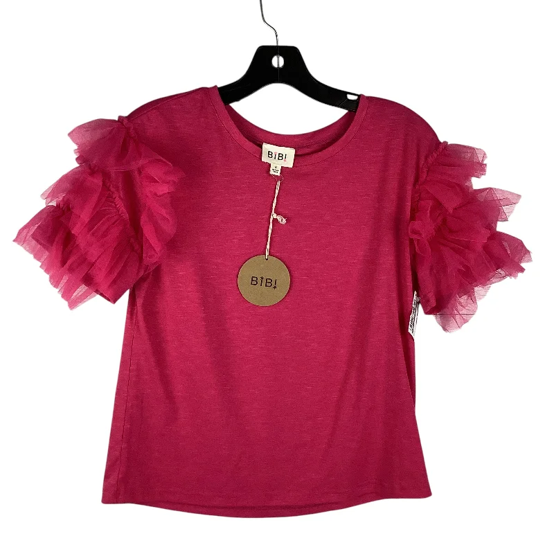 Top Short Sleeve By Bibi In Pink, Size: S Organic