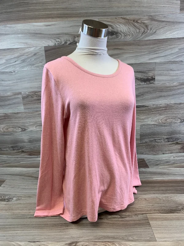 Athletic Top Long Sleeve Crewneck By Zyia In Peach, Size: M Dynamic Men's Moto