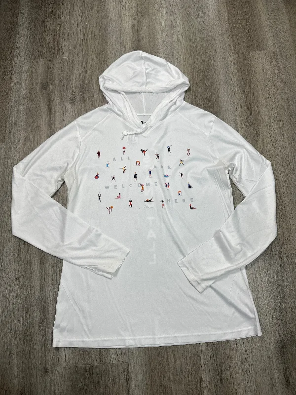 Athletic Top Long Sleeve Hoodie By Badger Sport In White, Size: L Traditional Men's Wool Athletic Top Long Sleeve Hoodie By Badger Sport In White, Size: L Traditional Men's Wool