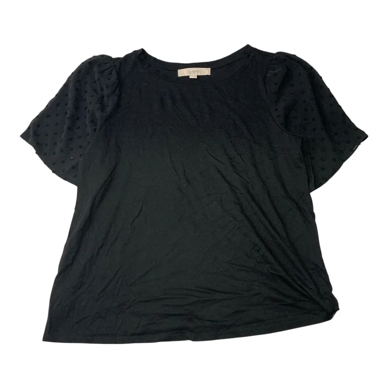 Top Short Sleeve Basic By Loft In Black, Size: S Youthful Men's Anime