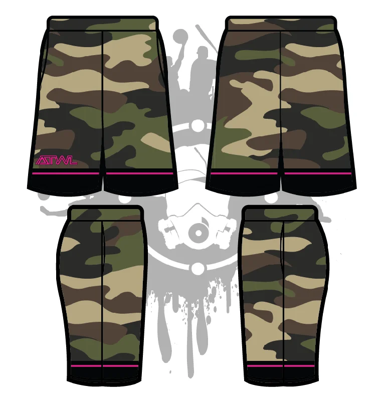 Camo Tron Men's Full Dye Shorts Laid