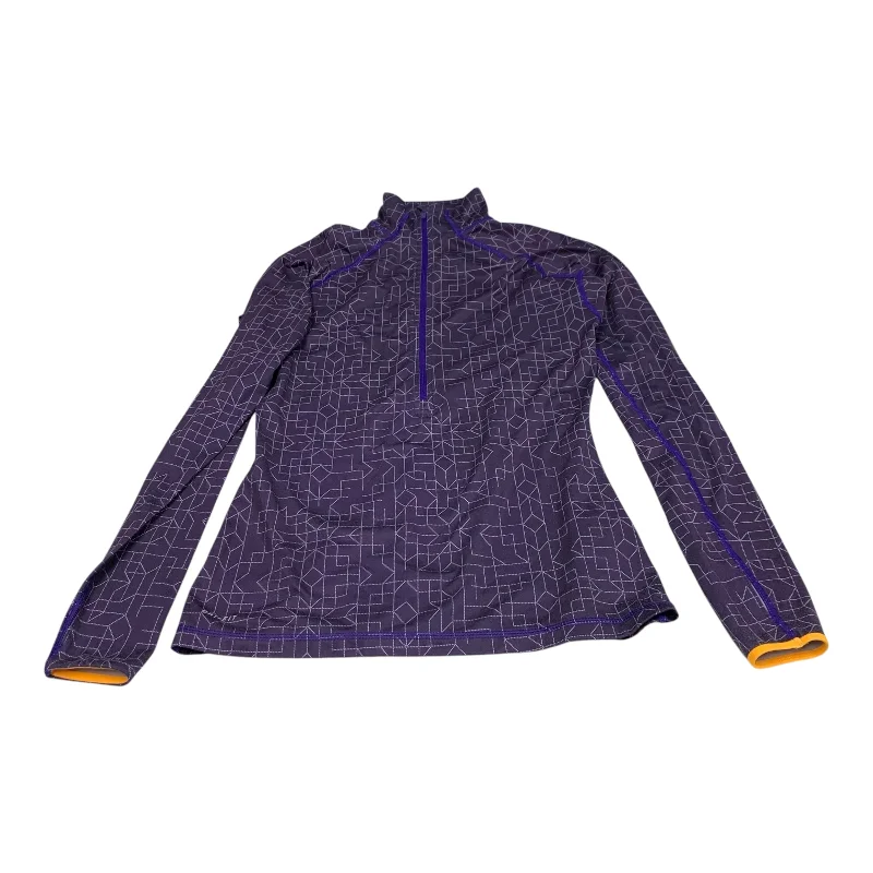 Athletic Top Long Sleeve Collar By Nike Apparel In Purple, Size: M British Gentleman Style